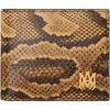 Amiri Brown Python Embossed Bifold Wallet In Brown