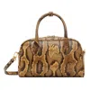 Amiri Brown Python Ma Bowling Bag In Brown