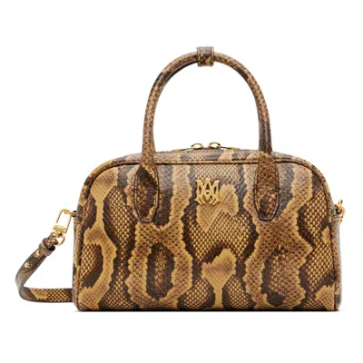 Amiri Brown Python Ma Bowling Bag