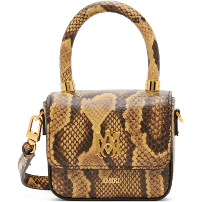 Amiri Brown Python Nano Ma Bag