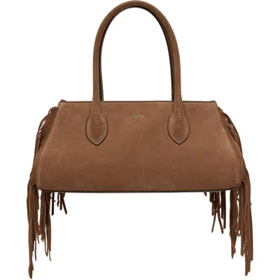 Amiri Brown Suede Fringe Honey 40 Shoulder Bag