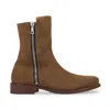 Amiri Brown Suede Stack Boots In Brown