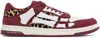 Amiri Burgundy Leopard Skel-top Sneakers In Burgundy