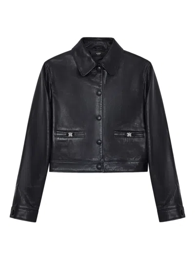 AMIRI BUTTONED LEATHER JACKET