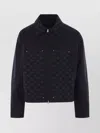 Amiri Buttoned Long Sleeve Jacket With Patterned Collar