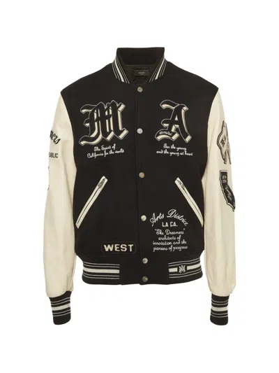 Pre-owned Amiri Button-up Bomber Jacket In Black