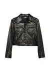 Amiri Button-up Leather Jacket In Multi