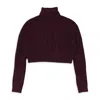 Amiri Cable Knit Burgundy Turtleneck Sweater In Multi