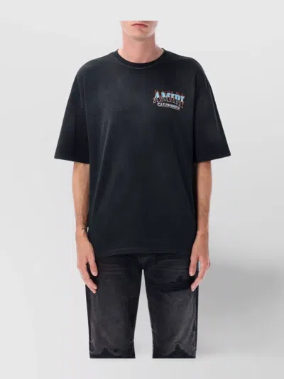 Amiri California Crew Neck Graphic Print T-shirt In Black