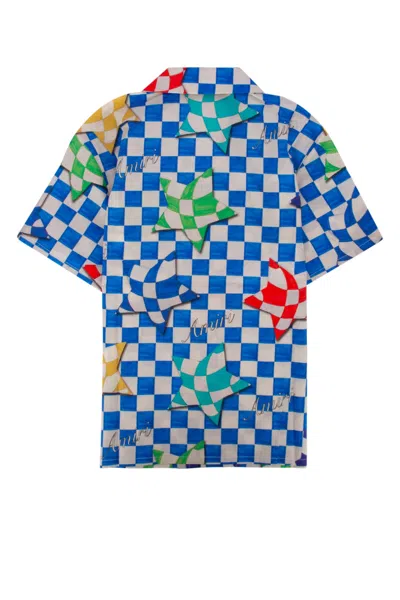 Amiri Kids' Camicia In Bluesilktw