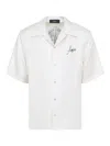 Amiri Short-sleeve Silk Camp Collar Shirt In White