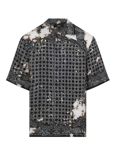 Amiri Bandana Print Bowling Shirt In Multi