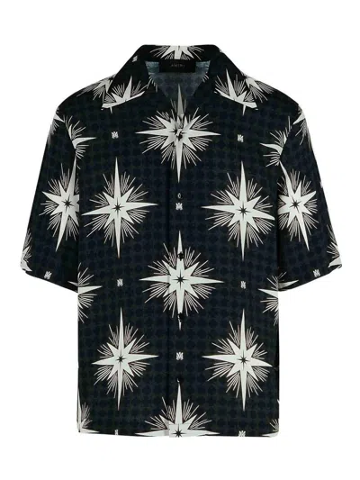 Amiri Starbus Black Viscose Shirt In Metallic