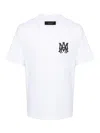 Amiri White Crewneck T-shirt With Logo Print On The Front And Logo Lettering On The Rear In Cotton M In White