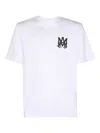 Amiri White Crewneck T-shirt With Logo Print On The Front And Logo Lettering On The Rear In Cotton Man In White