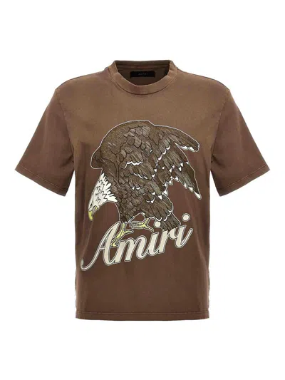Amiri Eagle T-shirt In Brown