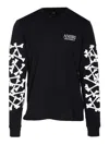 Amiri Cotton Sweatshirt Featuring Bone Print In Black