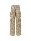 Amiri Camo Drawstring Cargo Pants In Brown
