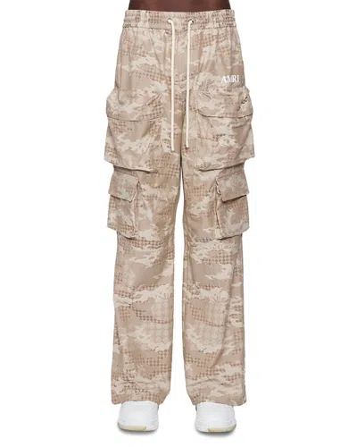 AMIRI AMIRI CAMO JACQUARD DRAWSTRING CARGO PANTS