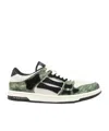 Amiri Low Top Camouflage Pattern Rubber Sole Sneakers In Green