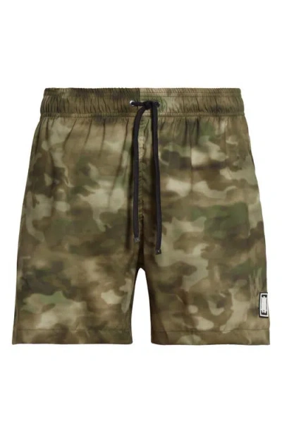 Amiri Ma Camo Swim Trunk In Green