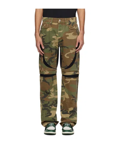 Amiri Camouflage Casual Pants In Green