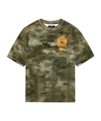 Amiri Camouflage Logo-print T-shirt In Multi