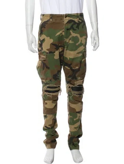Pre-owned Amiri Camouflage Print Cargo Pants In Multi
