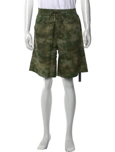 Pre-owned Amiri Camouflage Print Jogger Shorts W/ Tags In Green