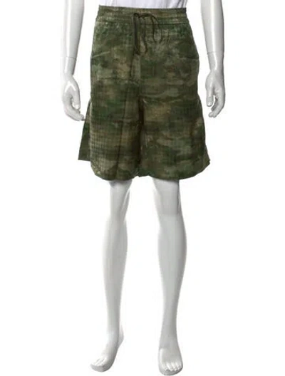 Pre-owned Amiri Camouflage Print Jogger Shorts W/ Tags In Green
