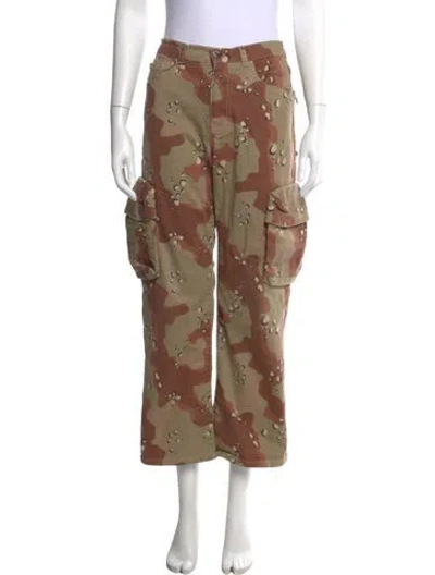 Pre-owned Amiri Camouflage Print Wide Leg Pants In Multicolor