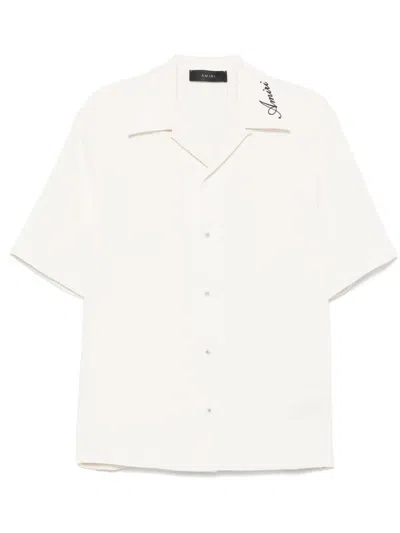 Amiri Camp Shirt In Alabaster