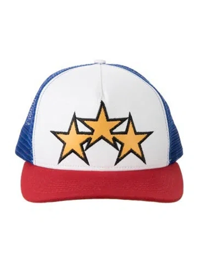 Pre-owned Amiri Canvas Embroidered Trucker Hat In White