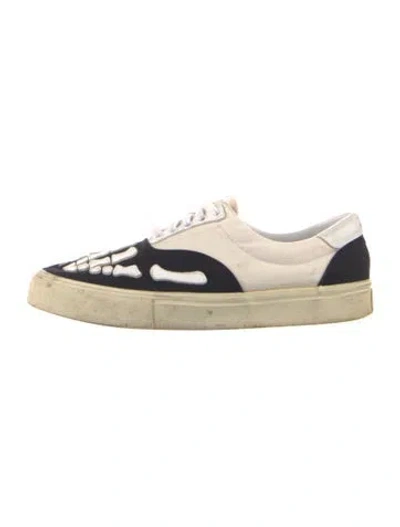 Pre-owned Amiri Canvas Graphic Print Sneakers In Neutrals