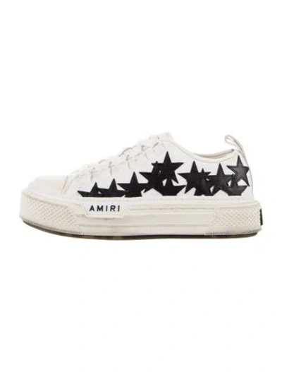 Pre-owned Amiri Canvas Graphic Print Sneakers In White
