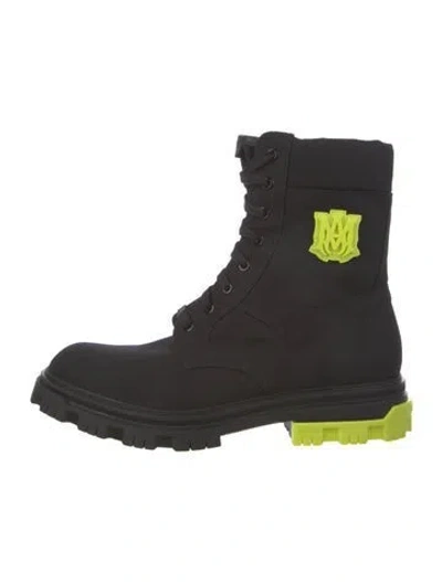 Pre-owned Amiri Canvas Lace-up Boots In Multi