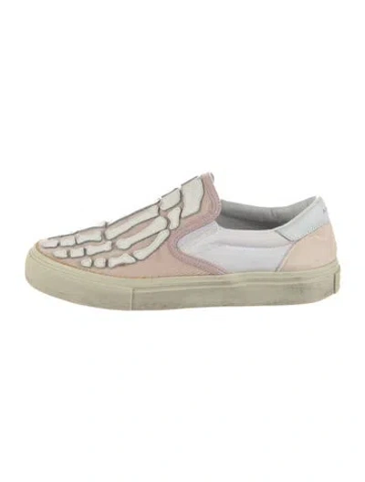 Pre-owned Amiri Canvas Patterned Sneakers In Pink