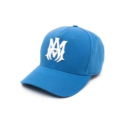 Amiri Logo-embroidered Canvas Cap In Blue