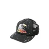 Amiri Trucker Eagle-print Mesh-back Cap In Black