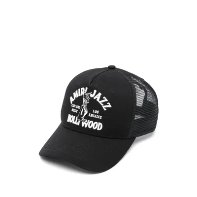 Amiri Men Arts Distruct Trucker Baseball Cap In Black