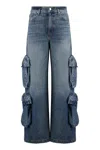 Amiri Baggy Cargo Jeans In Blue