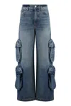 Amiri Baggy Cargo Jeans In Navy