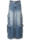 Amiri Baggy Cargo Jeans In Blue