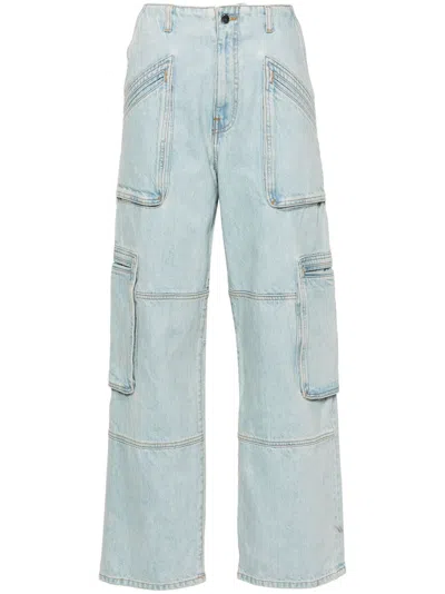 Amiri Cargo Jeans In 465 Light Indigo