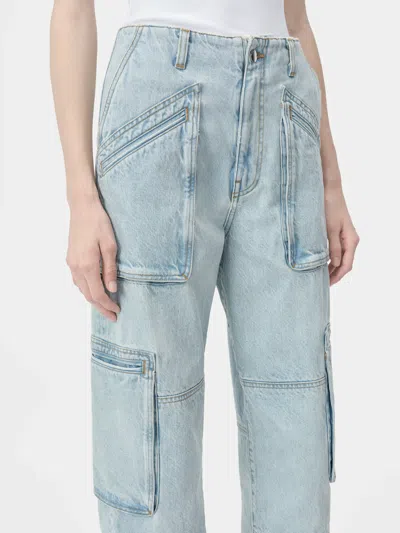 Amiri Cargo Loose Jeans In Blue