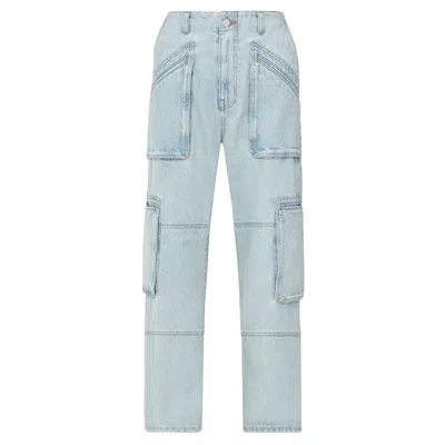 Amiri Cargo Loose Jeans In Blue