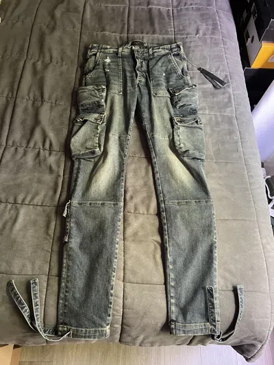 Pre-owned Amiri Cargo Pocket Jeans In Blue