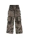 Amiri Gray Washed Cargo Jeans In Gray