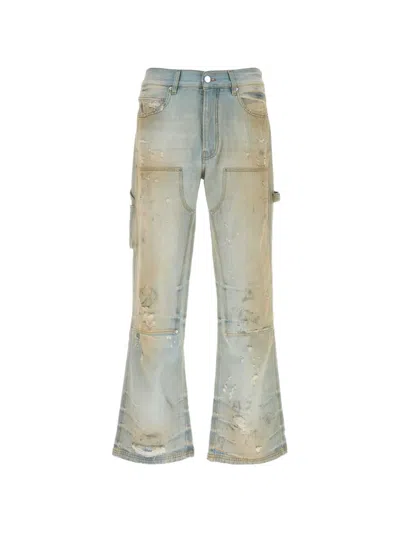 Amiri Carpenter Distressed Jeans In 블루