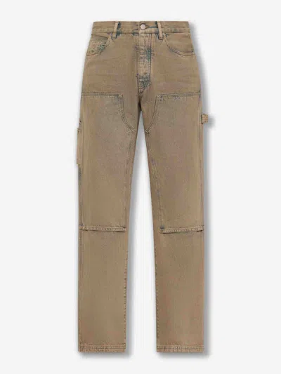 Amiri Carpenter Multi-pocket Denim Jeans In Neutral